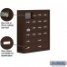 Salsbury Cell Phone Storage Locker - with Front Access Panel - 6 Door High Unit (8 Inch Deep Compartments) - 16 A Doors (15 usable) and 4 B Doors - Bronze - Surface Mounted - Master Keyed Locks